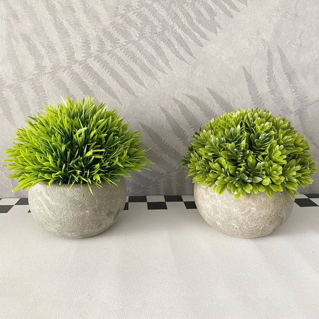Artificial Green Plants Flower Pot