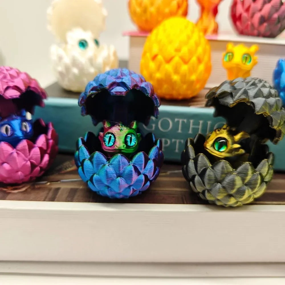 3D Printed Toys Mini Dragon Egg Set Creative Simulations Model Easter Home Decor Kids Gift Cute 3D Printing Design