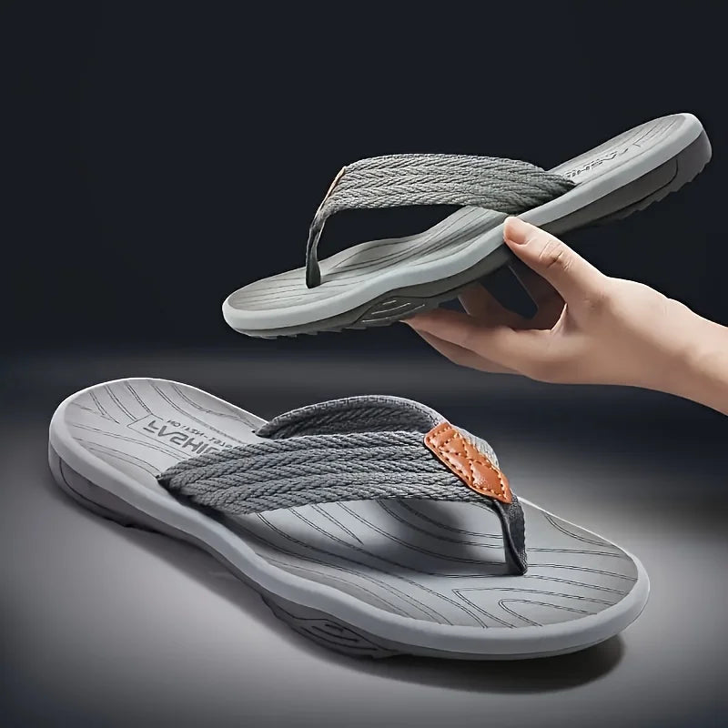 Pmoiste Men Flip Flops EVA Slip-on Beach Comfortable Designer House Slippers High Quality Summer Outdoor Non Slip