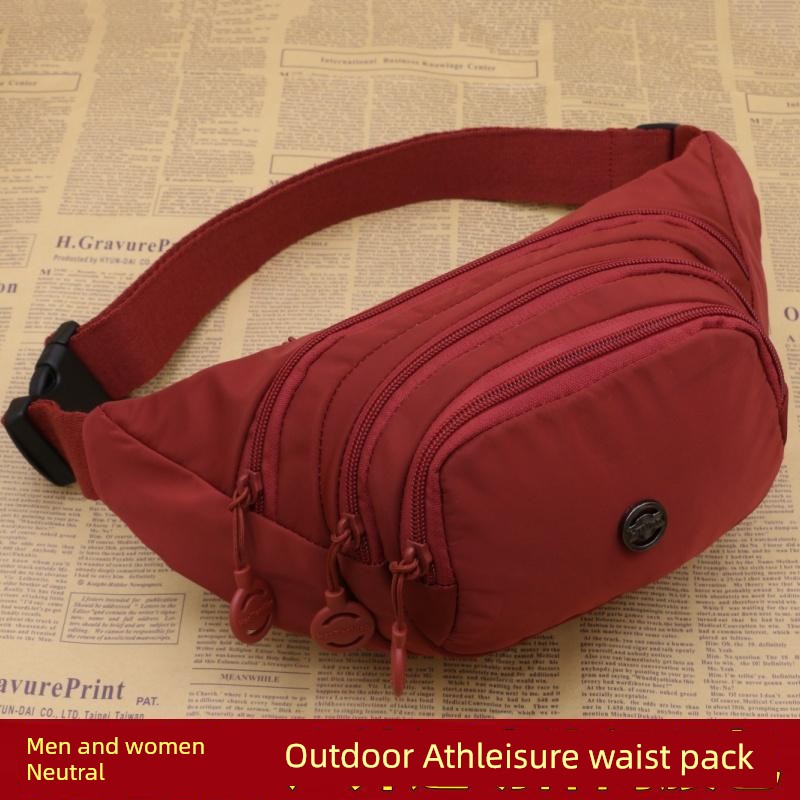 Unisex Waist Bag Multi-Functional Large Capacity Water Repellent Outdoor Sports Mobile Phone Wallet Oxford Cloth Cashier Bag