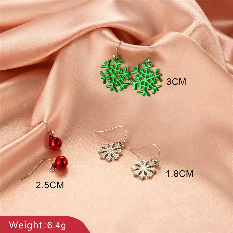 Luxury Christmas Earrings Cute Claus Snowman Tree Bell Elk Drop Earrings for Women Girls Kids Gifts 2022 Xmas Festival Jewelry