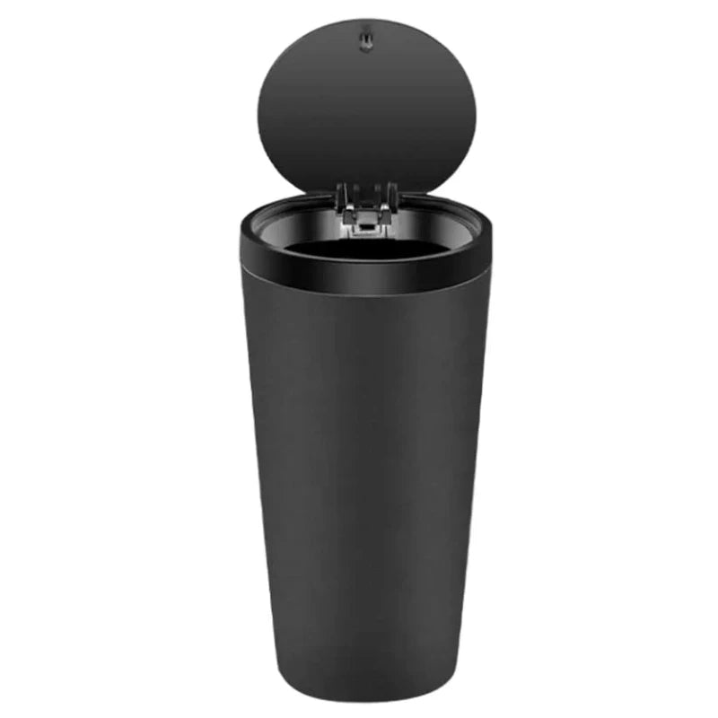 Compact Leakproof Mini Car Trash Can with Easy-Press Pop-Up Lid Durable Odor-Blocking Waterproof ABS Bin for Cup Holders Storage