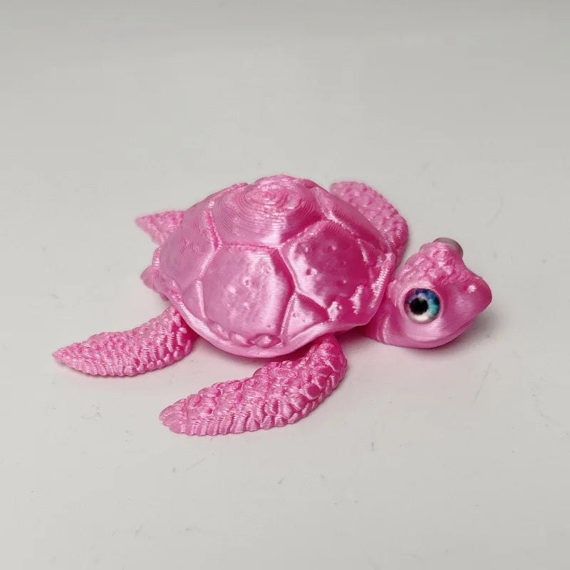 3D Printed Turtle Model with Movable Joints, Creative Collection Desktop Decoration, Handmade Holiday Gifts for Anime Models