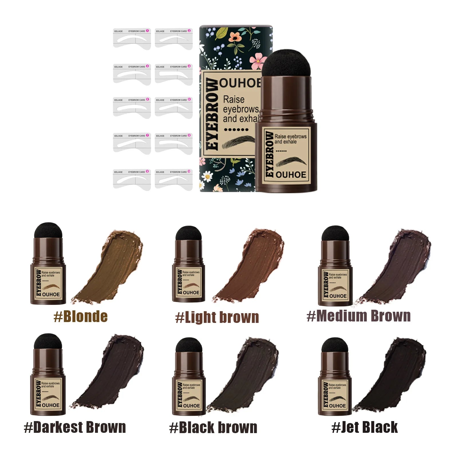 Seal Eyebrow Powder Stick Eyebrow Print Lazy Person Waterproof Sweat Proof No Shedding Makeup Hairline Shadow Powder