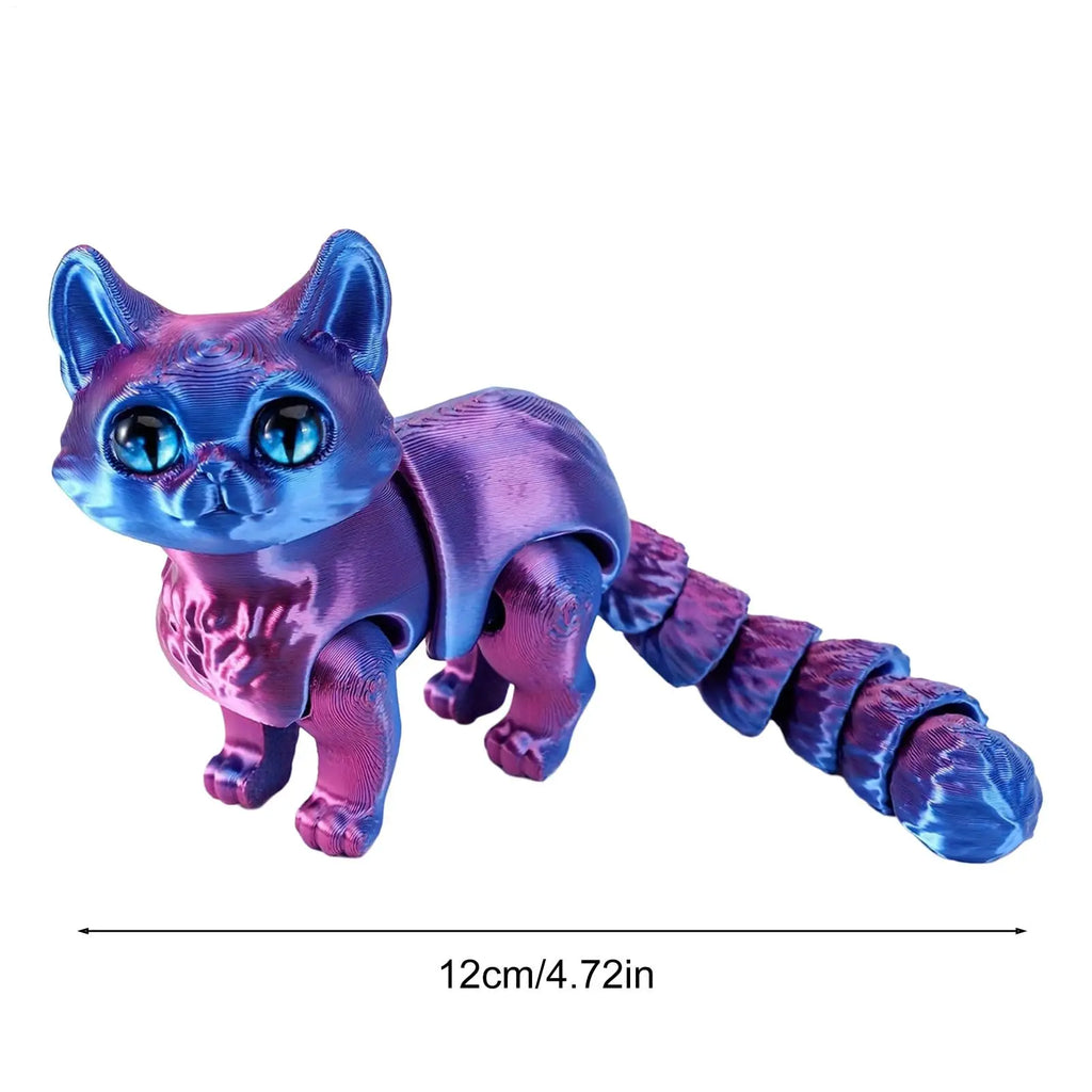 3D printed cats, 3D animals for stress relief, desktop decorations suitable for office workers, and small ornaments for adults