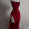 2025 explosive new dress summer high sensibility halter strap Spice Girl bag hip dress