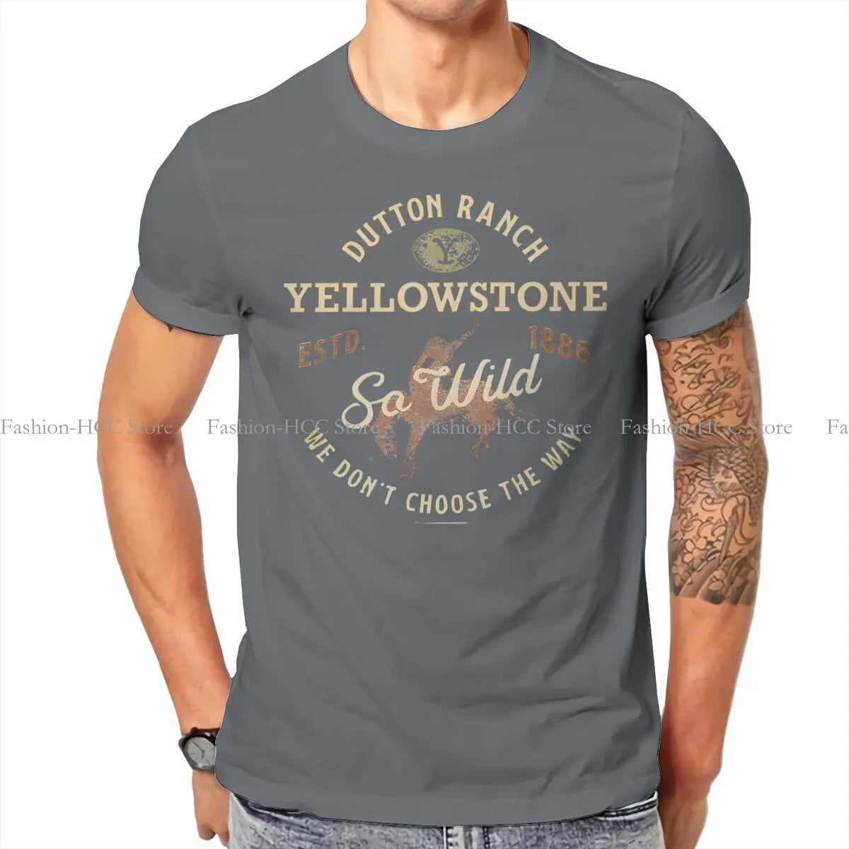 Yellowstone Dutton Ranch TV Show Men's T-shirt So Wild Vintage Rodeo Individuality T Shirt Graphic Sweatshirts Hipster