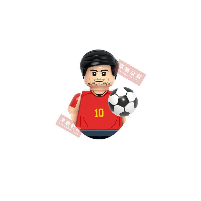2026 NEW World Famous Football Players Figurine Messi Ronaldo Neymar Lewandowski Mini Action Building Block Model Toy Kids Gifts