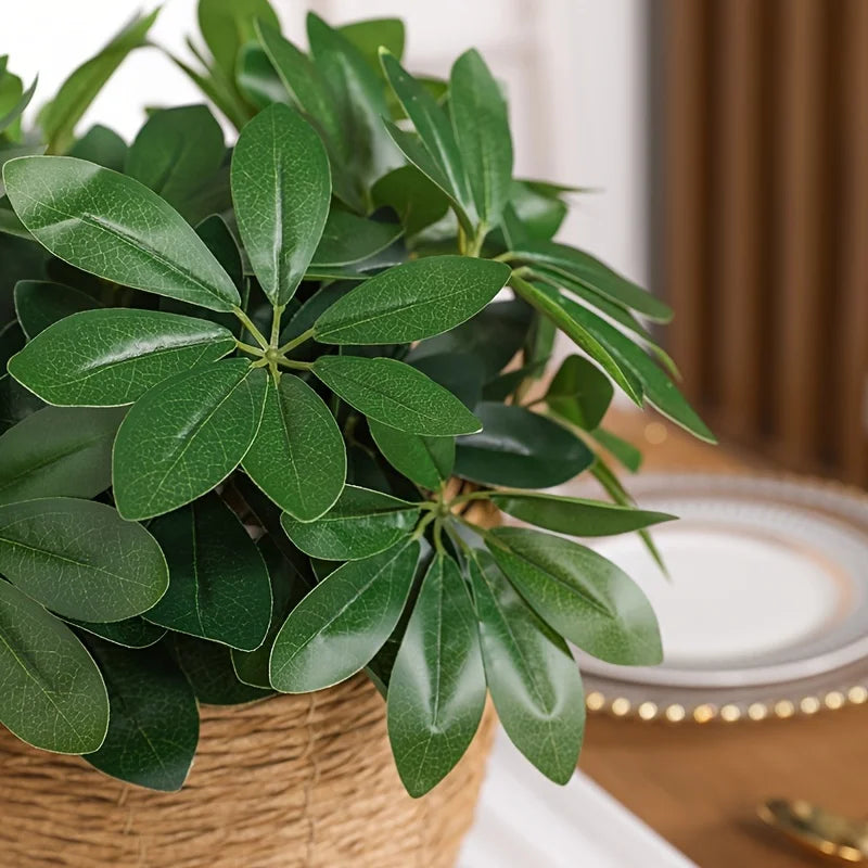 Artificial Plant | Fake Leaves with Stem, Ideal for Living Room