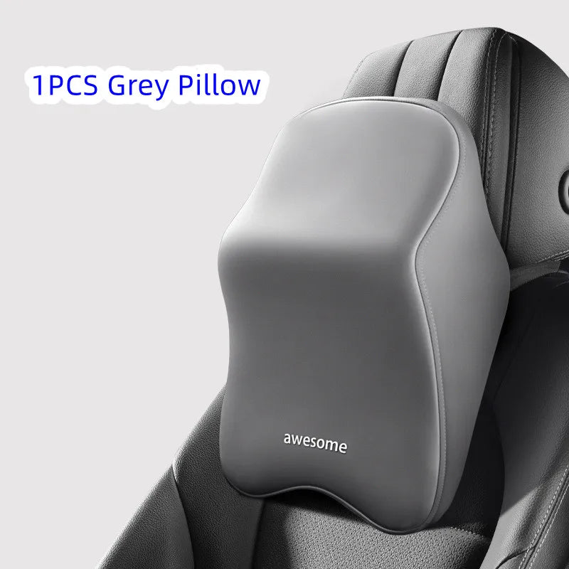 Car Lumbar Back Support Headrest Neck Pillow Memory Foam Lumbar Pillow Universal Soft Neck Pillows Cushion Car Seat Cushion