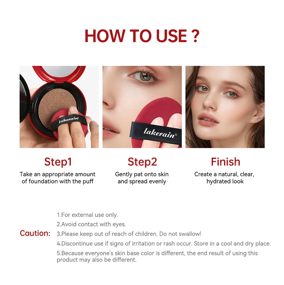 Super Cushion Foundation Waterproof Long-lasting Brighten Foundation Cream Women Base Makeup Face Korean Cosmetics