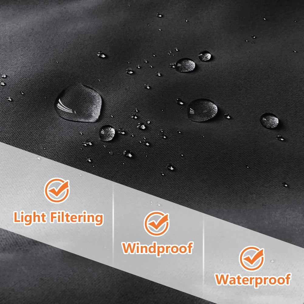 Patio Outdoor Curtain Waterproof Thermal Insulated Double Grommets Sun Block Windproof Window Curtains For Garden Drapes Porch