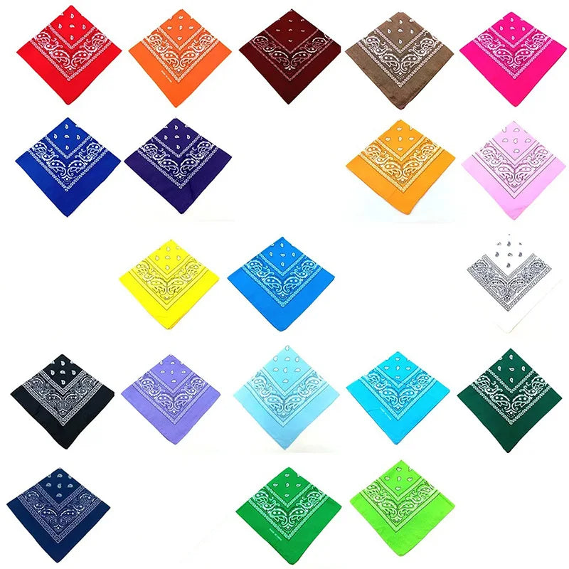 Hip Hop Bandana 23 Styles Man Women Fashion Outdoor Headbands Hair Band Wrist Wraps Hair Scarves High Quality Hair Accessories