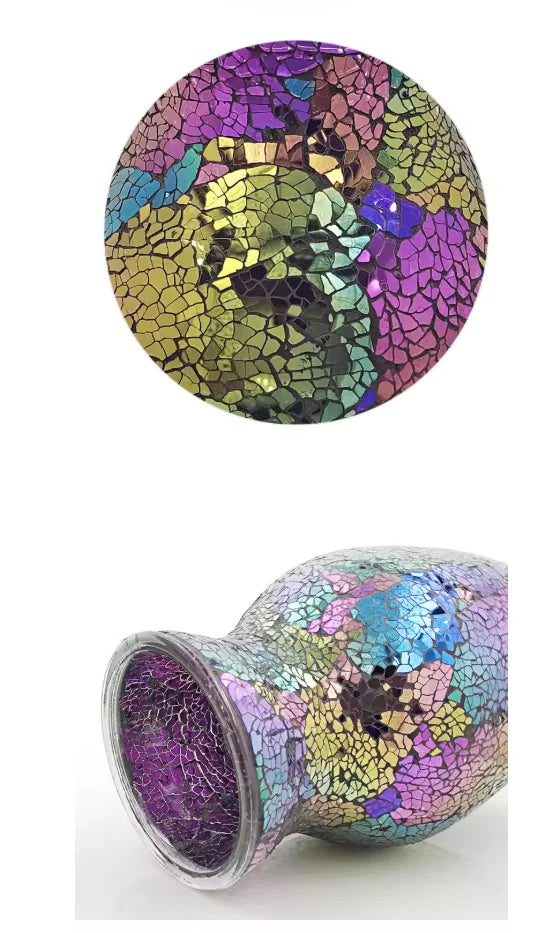 Bohemian Mosaic Glass Vases