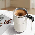 Digital temperature automatic stirring cup, automatic magnetic self stirring coffee cup with temperature display function,