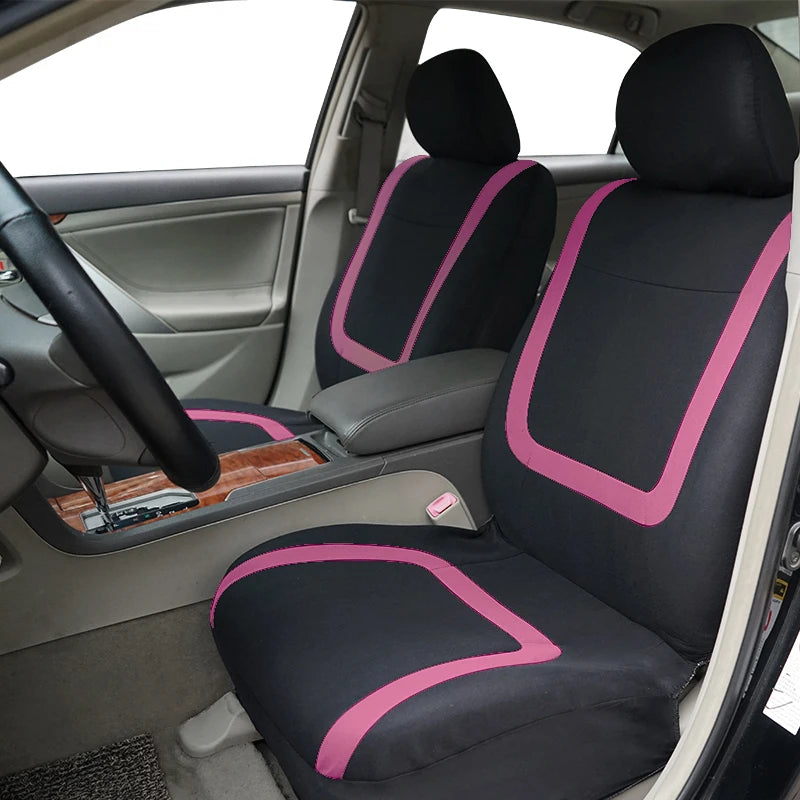 Full Set Car Seat Cover Fabric Universal Polyester Breathable Washable Suitable For Car Truck Van Suv Car Accessories Interior