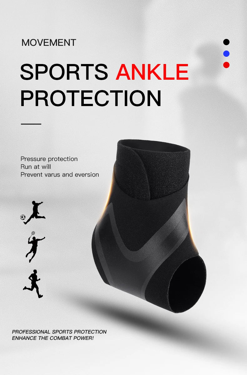 2PC Adjustable Ankle Support Pad Ankle Sleeve Pressure Anti-Spinning Elastic Breathable Support Fitness Sports Safety Prevention