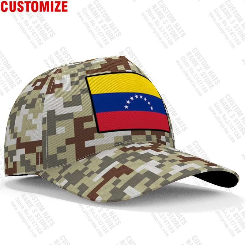 Venezuela Baseball Caps Free Custom Made Name badge Team Logo Ve Hats Ven Country Travel Venezuelan Nation Spanish Flag Headgear