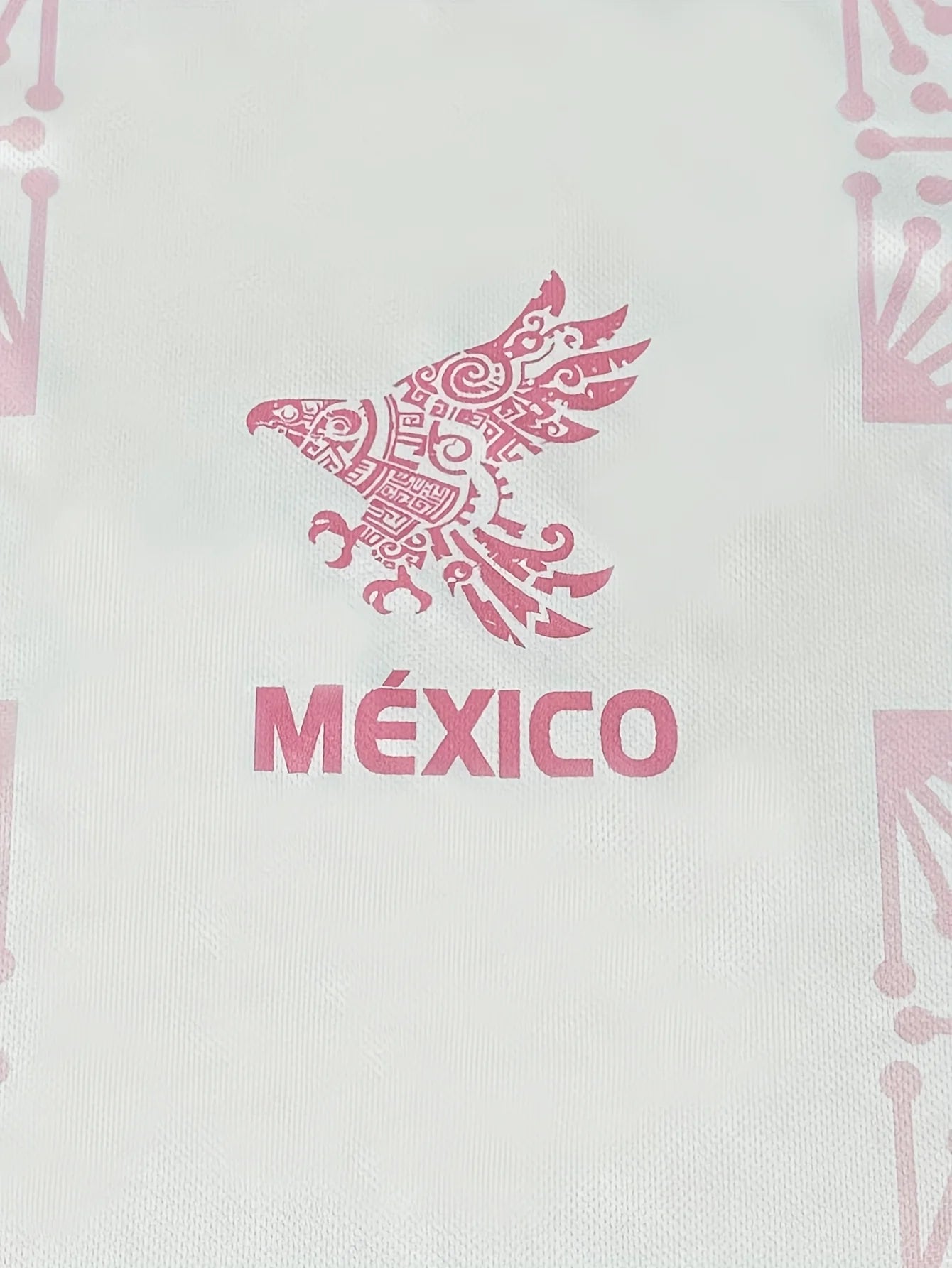 Men's Mexico Football Jersey - "MEXICO" graphic, eagle and floral design. Breathable and perfect for training, matches and casua