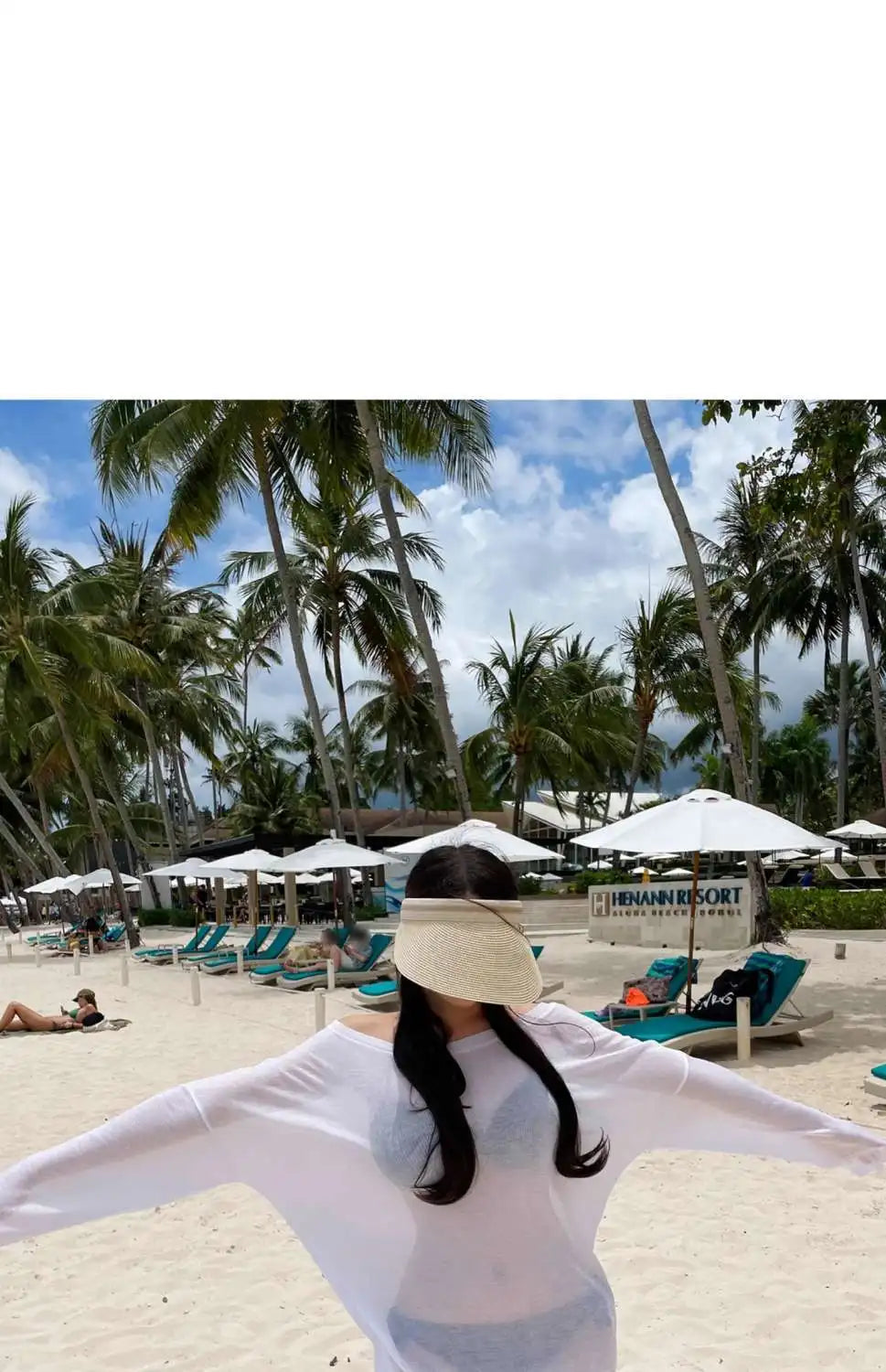 Bikini Swimsuit Cover up Women's Loose Thin Outerwear Casual Sle Long Sve One oulder T Top for Beach Vaion