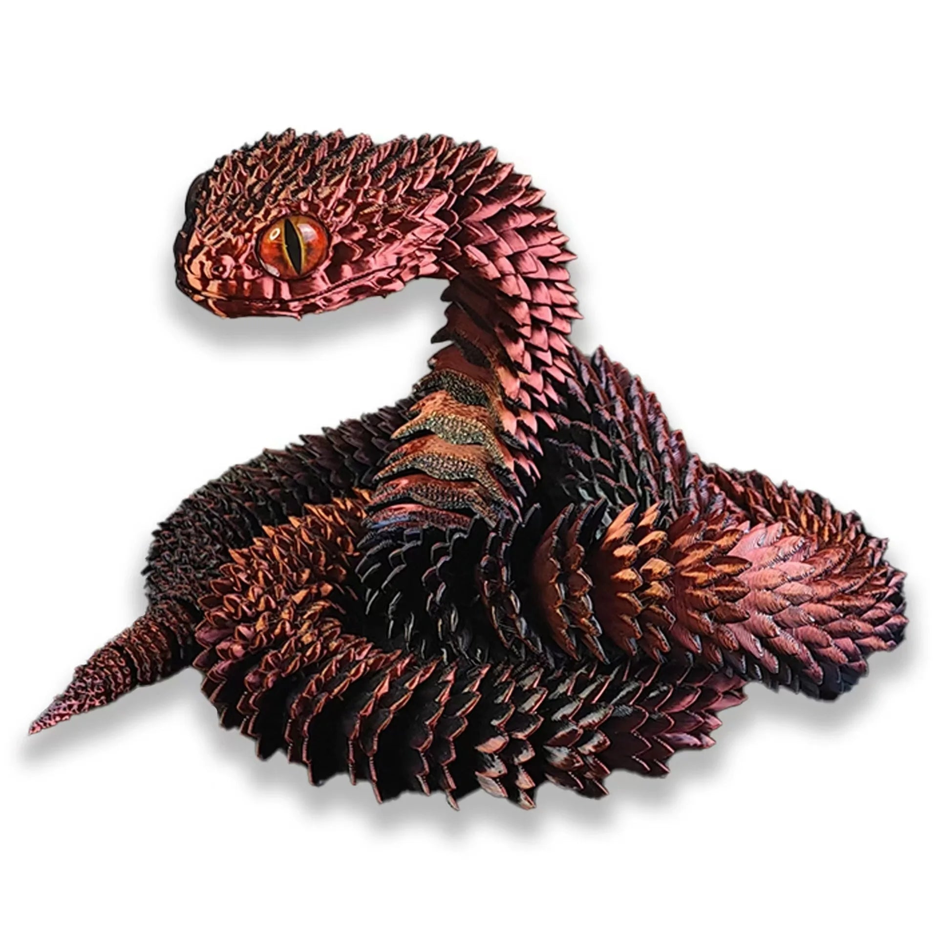3D Printed Snake Movable Joint Simulation Snake Figurine Creative Home Office Desktop Ornament