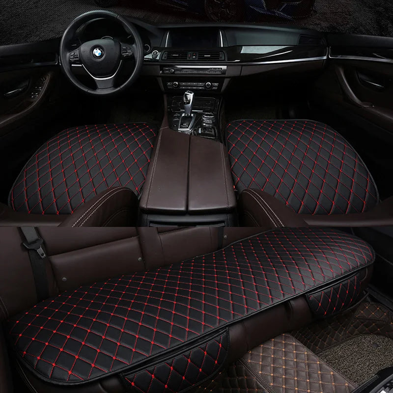 Universal Car Seat Covers PU Leather Seat Cover Auto Interior Accessories Mat Protector Car Leather Support Pad Car Seat Covers