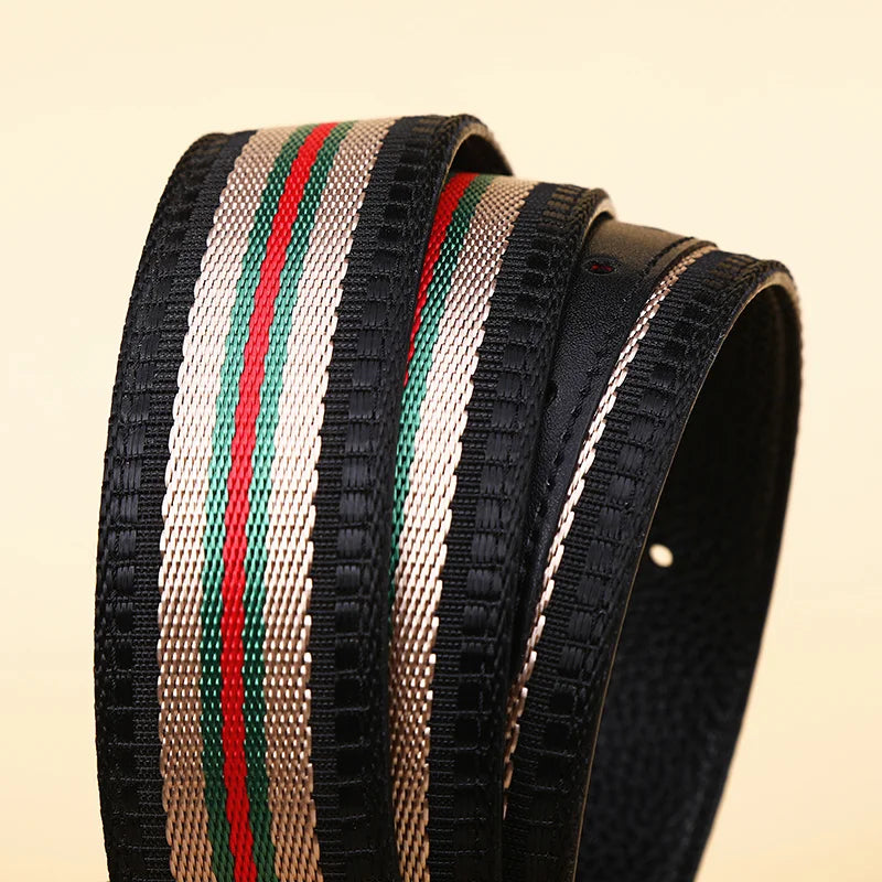Leather luxury belt for men, stylish and handsome with high quality. Leather belt for women, durable and versatile for jeans.