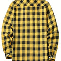 Mens Shirts fashion Classic Plaid cardigan Casual Shirt Long Sleeve Chest Two Pockets turn-down collar Spring Autumn Men Tops