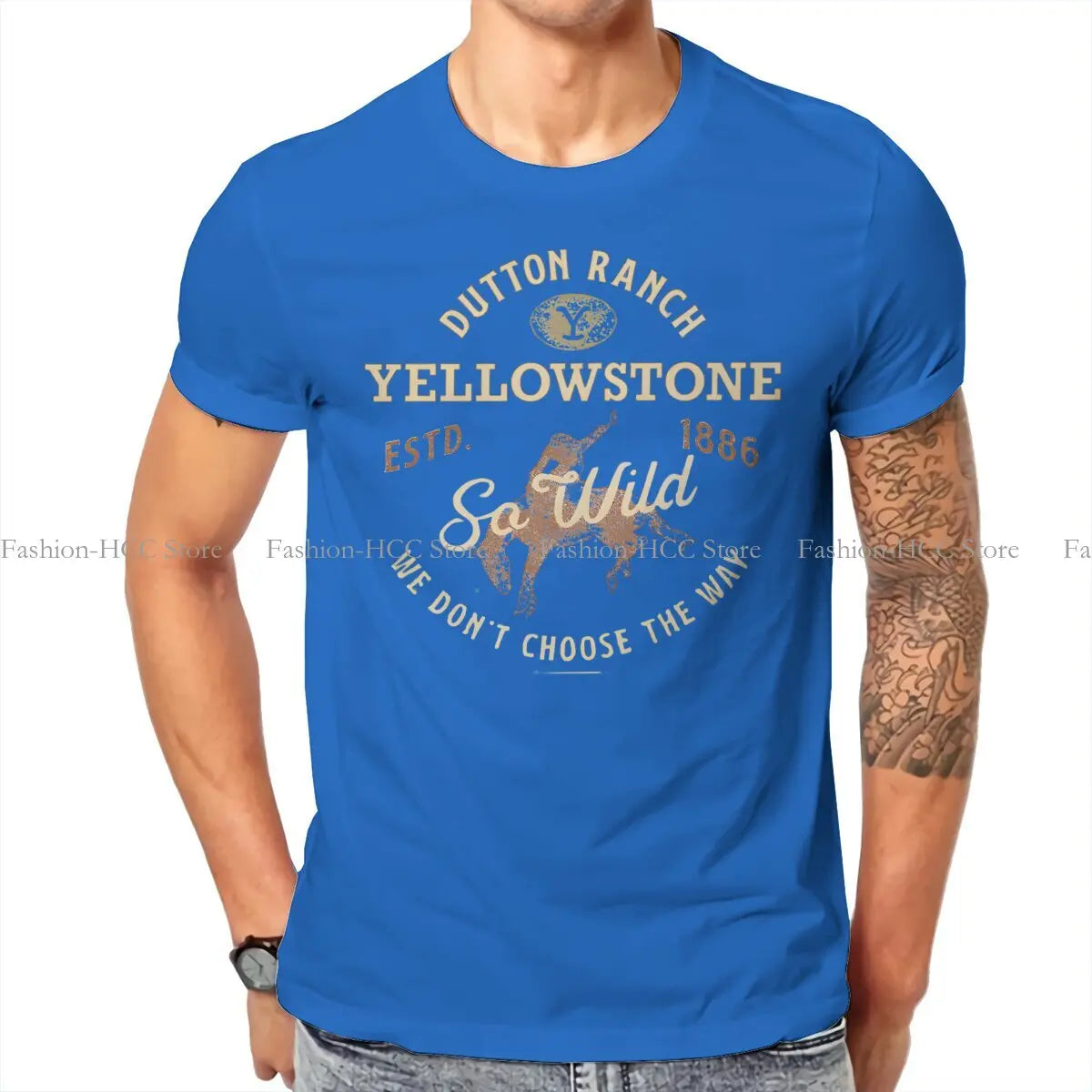 Yellowstone Dutton Ranch TV Show Men's T-shirt So Wild Vintage Rodeo Individuality T Shirt Graphic Sweatshirts Hipster