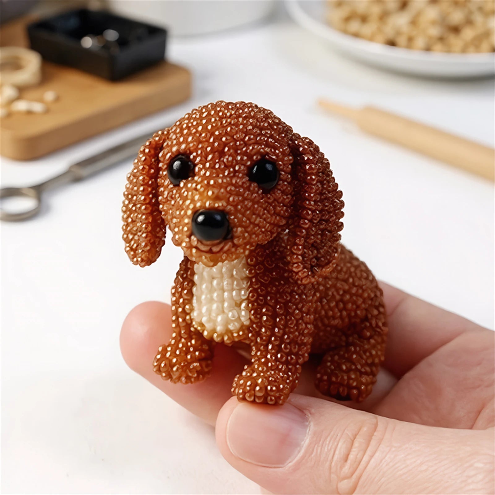3D Animals Bead Craft Kit 3D Animal Dog Shape Bead Embroidery Set for Crafting Enthusiasts Girls Women Teens Adults DIY Gifts