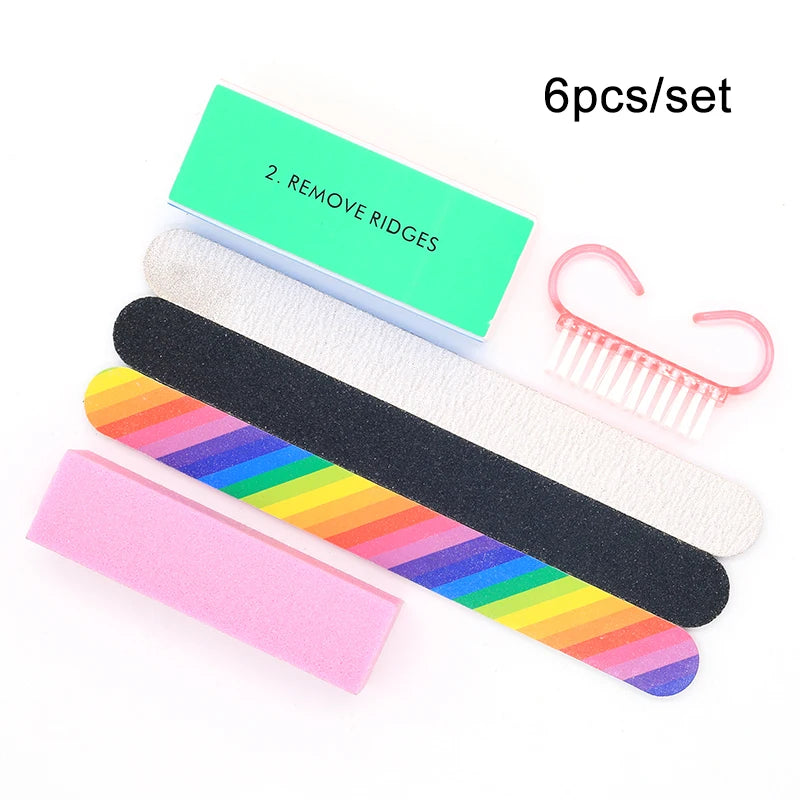 Nails Buffer Grind Buffing Block pink Nail File For Pedicure Manicure Care Nail Art Sponge Buffer Polish Nail accessories Tools