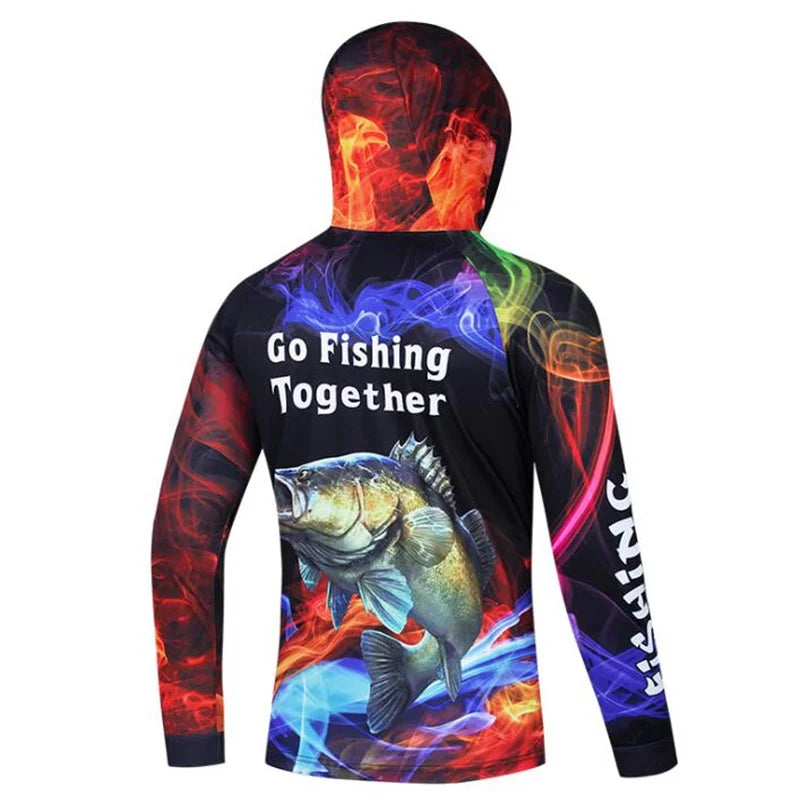 Anti-UV Long Sleeve Fishing Jersey Professional Breathable Quick Dry Fishing Hoodie Outdoor Men Clothes Fishing Coat