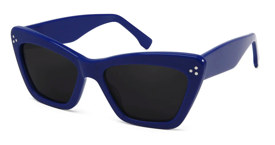 High Quality Acetate Sunglasses Women Cat Eye Trendy Sun Glasses Polarized Gafas De Sol 187S Brand Designer Eyewear Shades UV400