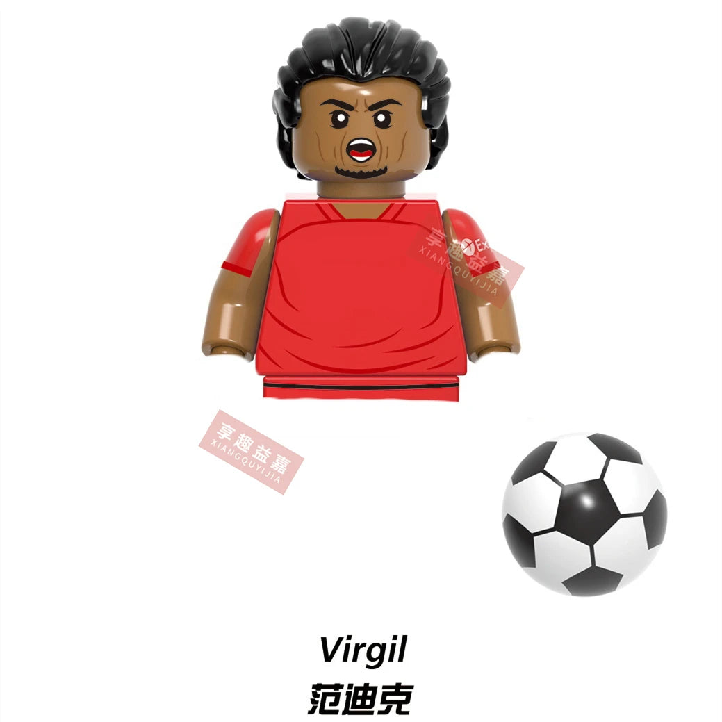 2026 NEW World Famous Football Players Figurine Messi Ronaldo Neymar Lewandowski Mini Action Building Block Model Toy Kids Gifts