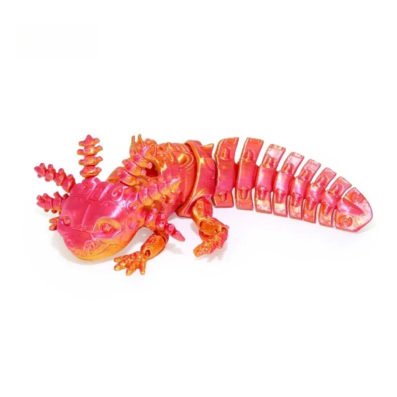 3D Printed Mechanical Salamander 13cm Articulated Animal for Desk Decor Home Office Gifts Room Decor Creative Craft