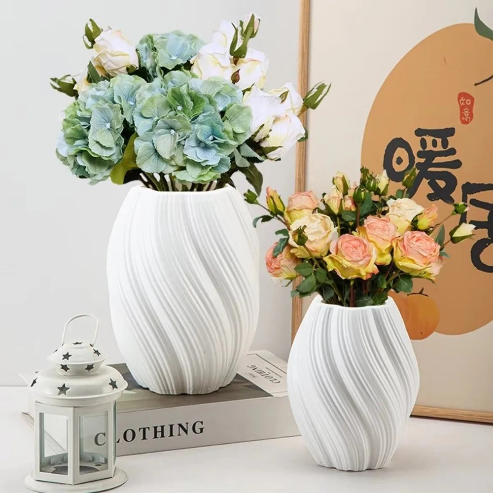 Modern Wave Shaped Plastic Vase