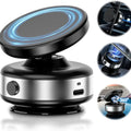 Electric Vacuum Magnetic Car Mount Stand for Cell Phone 360° Rotation Strong Suction Cup for iPhone 14 15 16 Hands-Free Holder