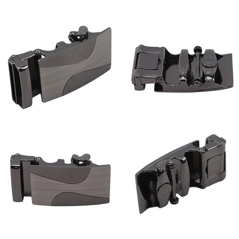 Men's Alloy Automatic Belt Buckle High Quality Black Metal Buckle Men's Business Casual Width  Casual Metal Belt Buckle Heads