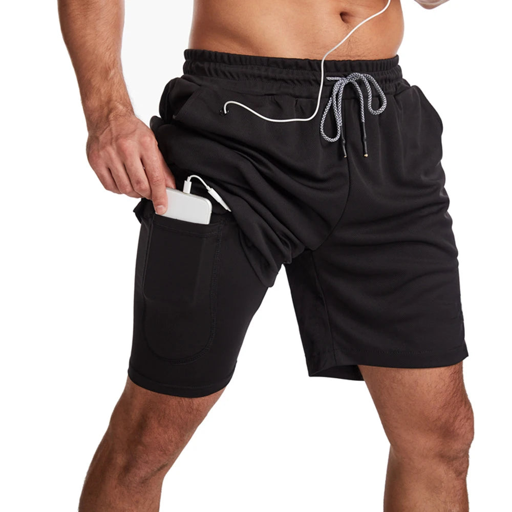 2025 Newest Running Shorts Men 2 in 1 Training Gym Shorts Fitness Men Joggers Jogging Summer Sports Shorts Workout Short Pants