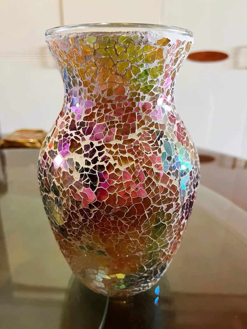 Bohemian Mosaic Glass Vases
