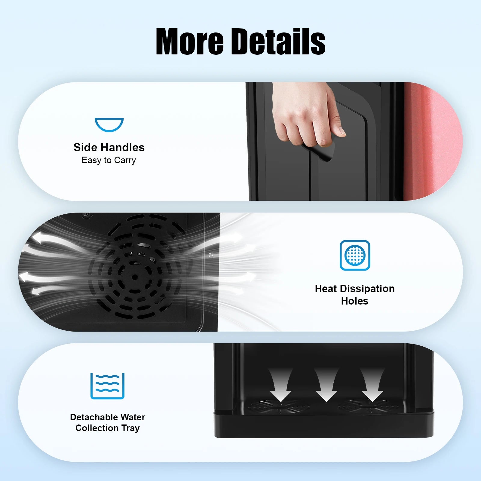 HS-09 Hot/Cold Desktop Electric Water Dispense Water Detachable Design Cooler Dispenser Water Cooler for Home Office