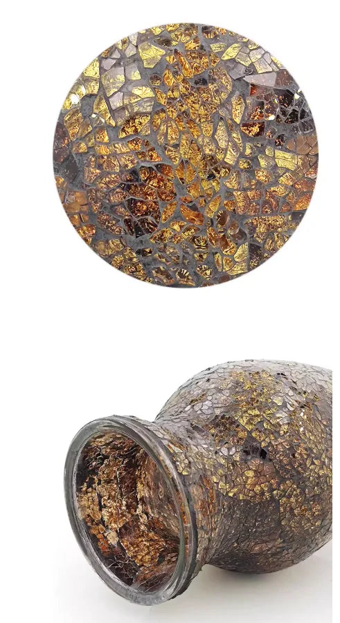 Bohemian Mosaic Glass Vases
