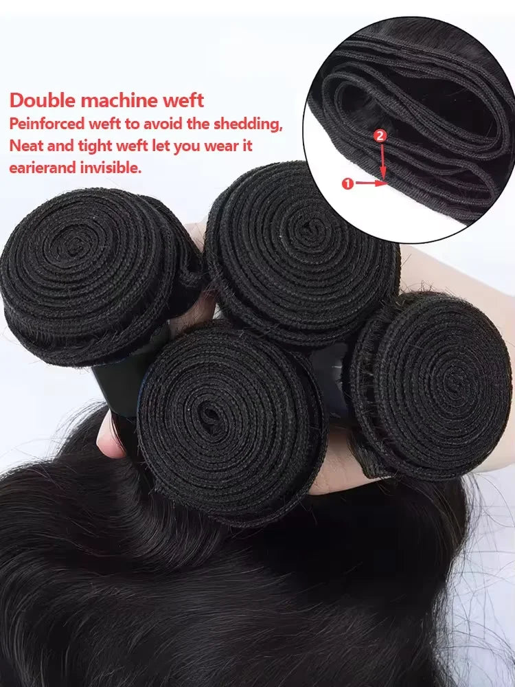Brazilian Body Wave Hair Bundles – 3-4 Bundles Human Hair