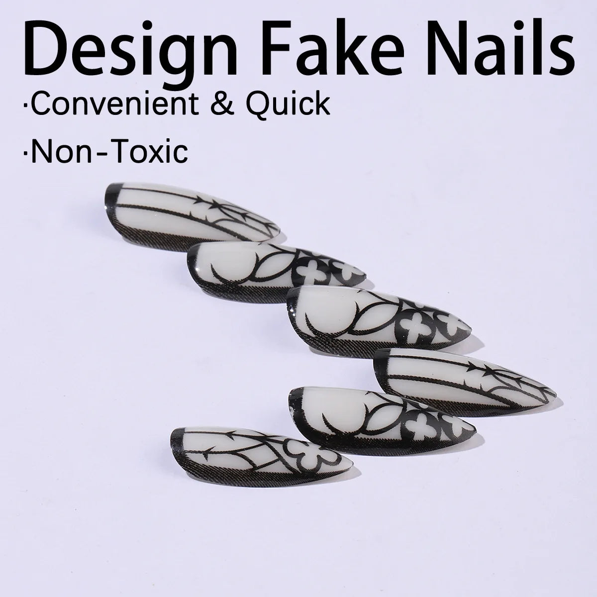 Gothic Bat Press-On Nails | 24pcs Reusable Acrylic | Halloween & Everyday