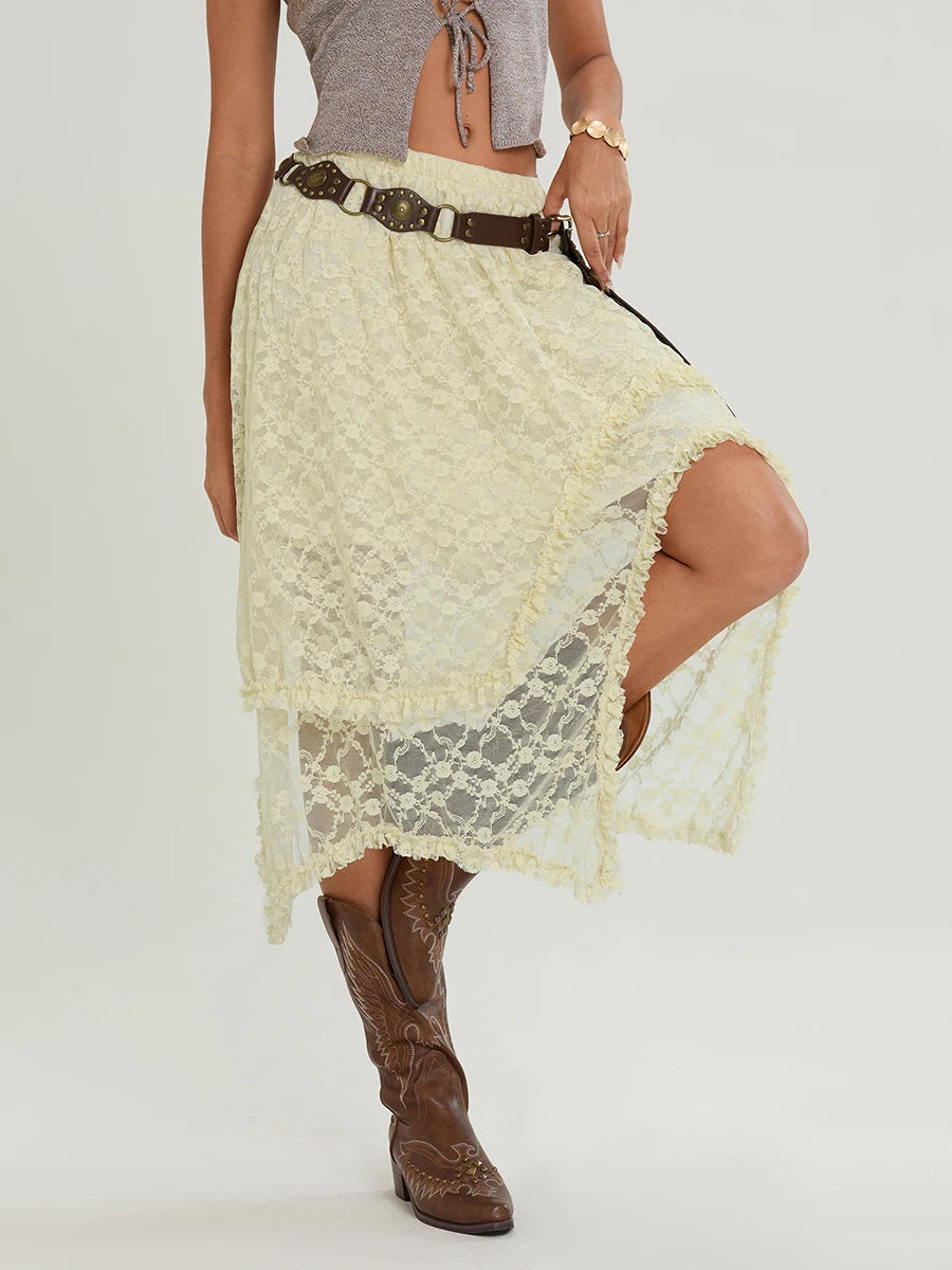 Women s Fashion Pleated Midi Skirts with Floral Print High Waist A-Line Skirts Elegant Summer Casual Skirts