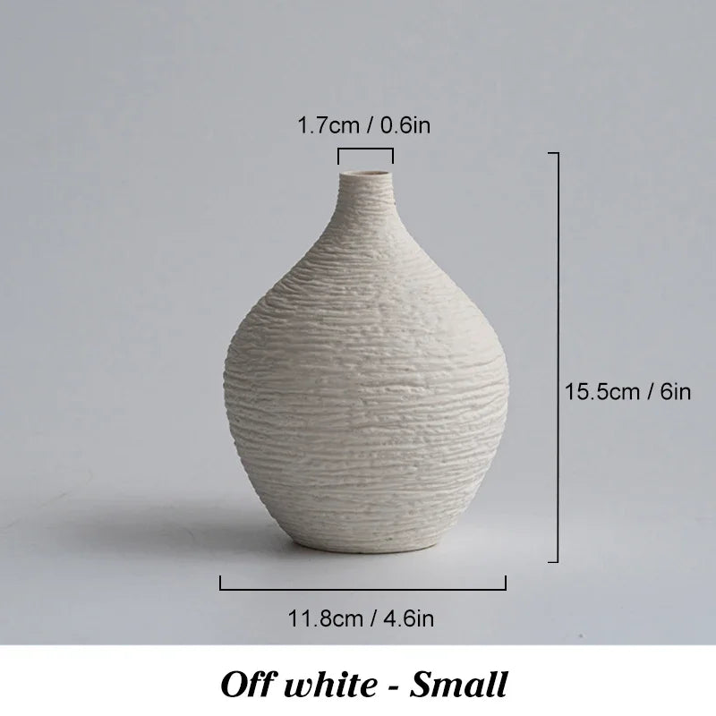 White Ceramic Vase Decoration for Home