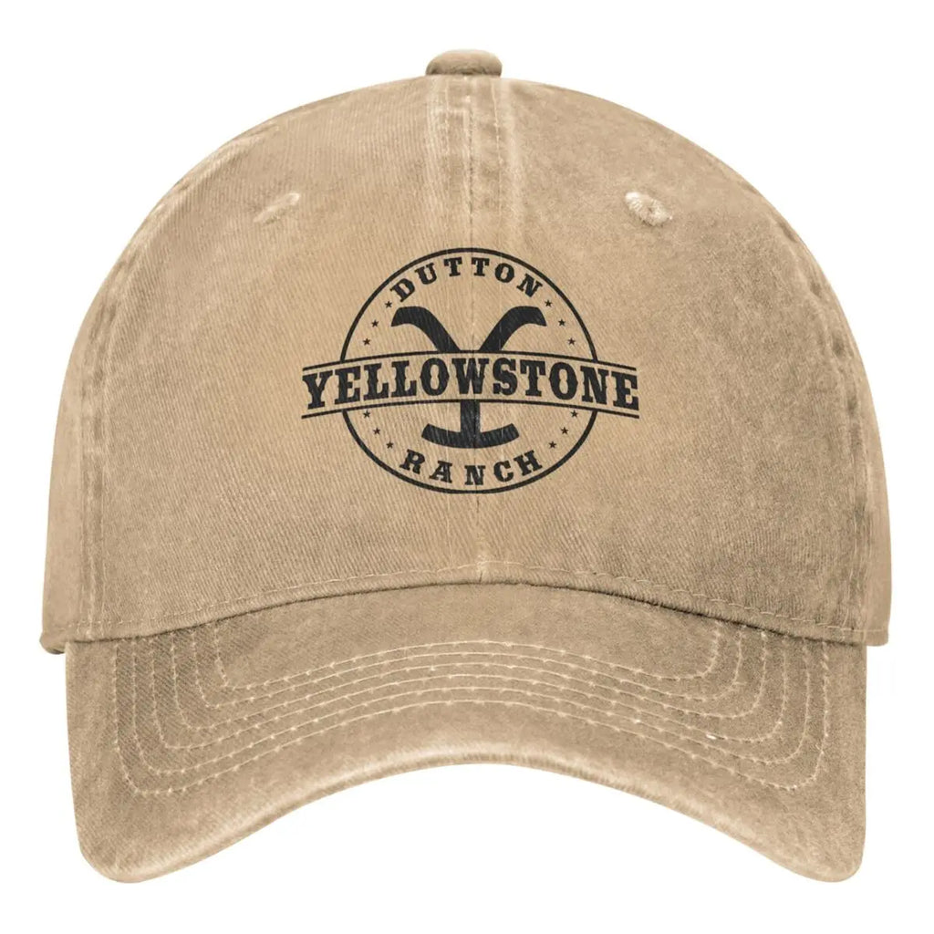 Yellowstones Dutton Ranch Baseball Cap Vintage Logo Hiking Fishing Retro Trucker Hat Unisex Men Fashion Sunshade Baseball Caps