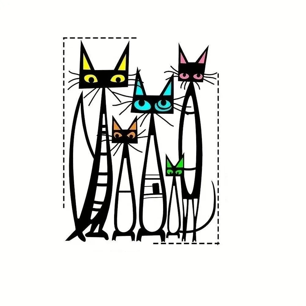 Modern Style Colorful Cat Wall Decor Metal Dog Wall Art Sculpture Flower Iron Wall Hanging Decoration Living Room