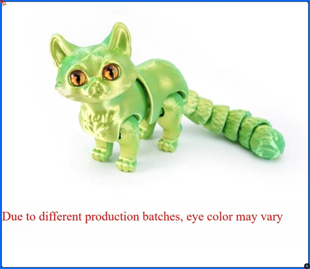 3D printed cats, 3D animals for stress relief, desktop decorations suitable for office workers, and small ornaments for adults