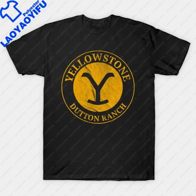 Yellowstone Dutton Ranch T Shirt TV Shows Tshirts Cool Western Cowboy Graphic Tshirt Men Oversized Shirt Ropa Hombre Camisetas